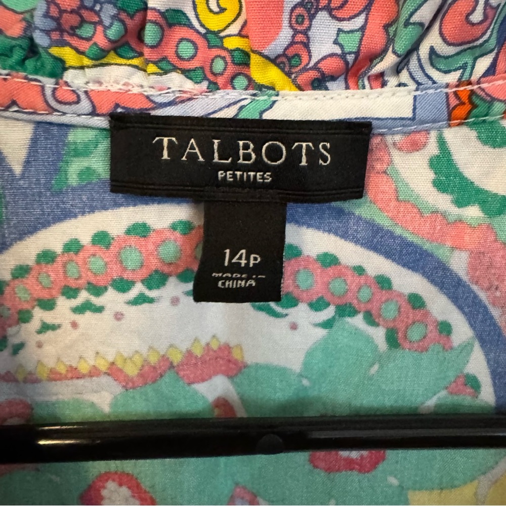 Talbots Floral Paisley Sleeveless Dress women’s 12p - Picture 2 of 8
